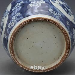 Beautiful Chinese Hand Painting Blue&white Porcelain Figure Pot