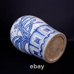 Beautiful Chinese Hand Painting Blue&white Porcelain Flowers Plants Mei Vase