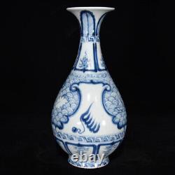 Beautiful Chinese Hand Painting Blue&white Porcelain Flowers Vase