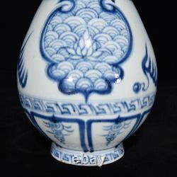 Beautiful Chinese Hand Painting Blue&white Porcelain Flowers Vase