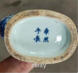 Beautiful Chinese Hand Painting Blue&white Porcelain Personality Flat Vase