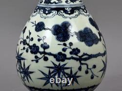 Beautiful Chinese Hand Painting Blue&white Porcelain YuHuChun Vase