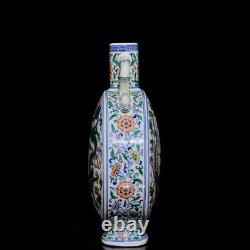 Beautiful Chinese Hand Painting Famille Rose Porcelain Dragon Phoenix Vase