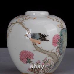 Beautiful Chinese Hand Painting Famille Rose Porcelain Flowers Bird Wash