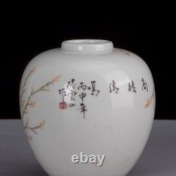 Beautiful Chinese Hand Painting Famille Rose Porcelain Flowers Bird Wash