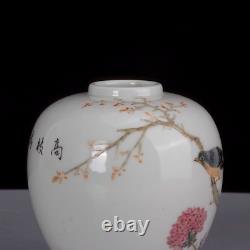 Beautiful Chinese Hand Painting Famille Rose Porcelain Flowers Bird Wash