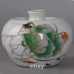 Beautiful Chinese Hand Painting Famille Rose Porcelain lotus Wash