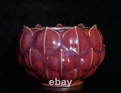 Beautiful Chinese Hand Painting Jun Kiln Porcelain lotus flower Pot