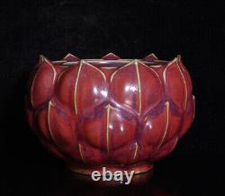 Beautiful Chinese Hand Painting Jun Kiln Porcelain lotus flower Pot