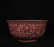 Beautiful Chinese Hand Painting Red Glaze Porcelain Dragon Big Bowl