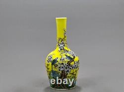 Beautiful Chinese Handmade Painting Famille Rose Porcelain Flowers Bird Vase