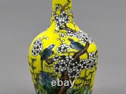 Beautiful Chinese Handmade Painting Famille Rose Porcelain Flowers Bird Vase