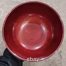 Beautiful Chinese Handmade Painting XuanDe Red Glaze Porcelain Big Bowl