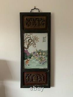 Beautiful Chinese Painted Porcelain Panel