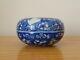 C. 17th Antique Chinese Blue & White Kangxi Prunus Blossom Porcelain Paste Box