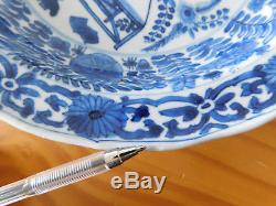 C. 17th Antique Chinese Kangxi Blue and White Porcelain Plate Dish Plate