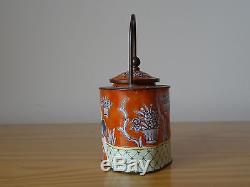 C. 19th Antique Chinese Famille Rose Canton Enamel Porcelain Tea Pot