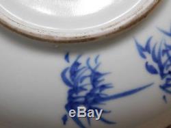 C. 19th Antique Chinese Kangxi Blue & White Porcelain Plate