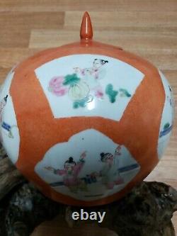 CHINESE Porcelain VASE Ginger Jar FAMILLE VERTE Children