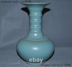 Chinese Ancient dynasty official Ru kiln old porcelain Zun Bottle Pot Vase JarCh