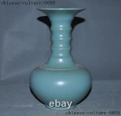 Chinese Ancient dynasty official Ru kiln old porcelain Zun Bottle Pot Vase JarCh