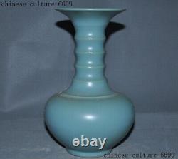 Chinese Ancient dynasty official Ru kiln old porcelain Zun Bottle Pot Vase JarCh