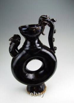 Chinese Antique Cizhou Ware Black Glazed Porcelain Vase