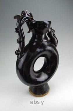 Chinese Antique Cizhou Ware Black Glazed Porcelain Vase