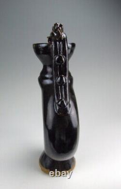 Chinese Antique Cizhou Ware Black Glazed Porcelain Vase