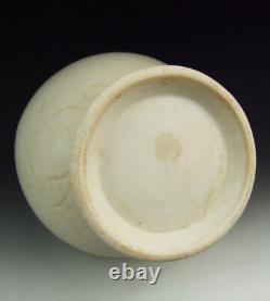 Chinese Antique Ding Ware Petal-Mouthed Vase w Incised Pattern