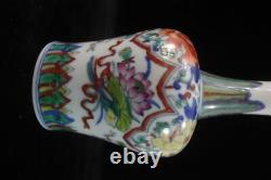 Chinese Antique Hand Painting Beautiful Flowers Porcelain Vase YongZheng Mark