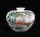Chinese Antique Hand Painting Wucai Apple Porcelain Vase Pot Daoguang Marks
