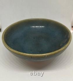 Chinese Antique Jun Kiln Blue Porcelain Round Bowl