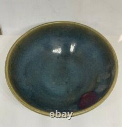 Chinese Antique Jun Kiln Blue Porcelain Round Bowl