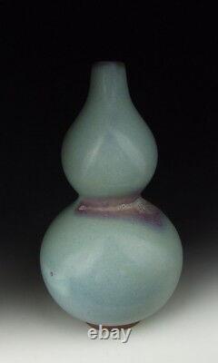 Chinese Antique Jun Ware Gourd-shaped Porcelain Vase