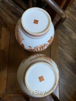 Chinese Antique Porcelain Pair Vase China Asian