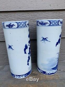 Chinese Antique Porcelain Pair Vase Qing China Asian