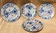 Chinese Antique18th C Qianlong Set Porcelain Plates X 4 Imari Palette Flowers