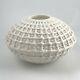 Chinese Blanc De Chine Lantern Dry Vase Reticulated Porcelain Basket Design