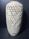 Chinese Blanc De Chine Porcelain Reticulated Porcelain Vase Cherry Blossom