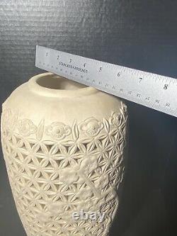 Chinese Blanc De Chine Porcelain Reticulated Porcelain Vase cherry blossom