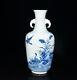 Chinese Blue&white Porcelain Hand-painted Exquisite Flowers&birds Vases 15152