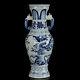 Chinese Blue&white Porcelain Handpainted Exquisite Dragon Pattern Vases 17478