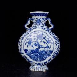 Chinese Blue&White Porcelain HandPainted Exquisite Vase 15211