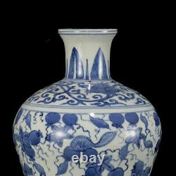 Chinese Blue&White Porcelain HandPainted Exquisite Vase 21149