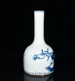 Chinese Blue&White Porcelain Handmade Exquisite Flowers&Birds Vases 9425