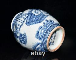 Chinese Blue&White Porcelain Handpainted Exquisite Figures Pattern Pot 10054