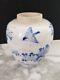 Chinese Blue & White Small Porcelain Baluster Vase Qing Dynasty 4.5 X 4 Inches