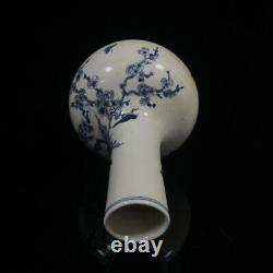 Chinese Blue&white Porcelain Hand-Paintde Exquisite Flowers&Birds Vase 14823