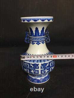 Chinese Blue&white Porcelain Hand-Painted Exquisite Vase 19202